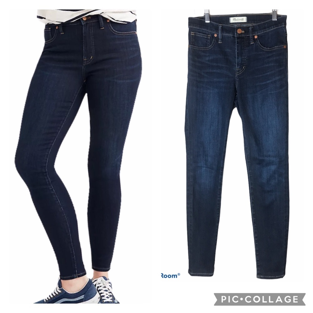 MADEWELL 9” High Rise Skinny Larkspur Wash Tinsel